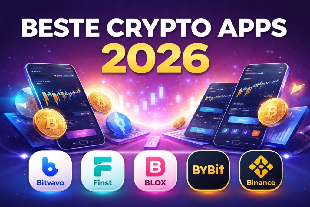 Beste crypto apps van 2026 voor Nederland en België – Bitvavo, Finst, BLOX, Bybit en Binance
