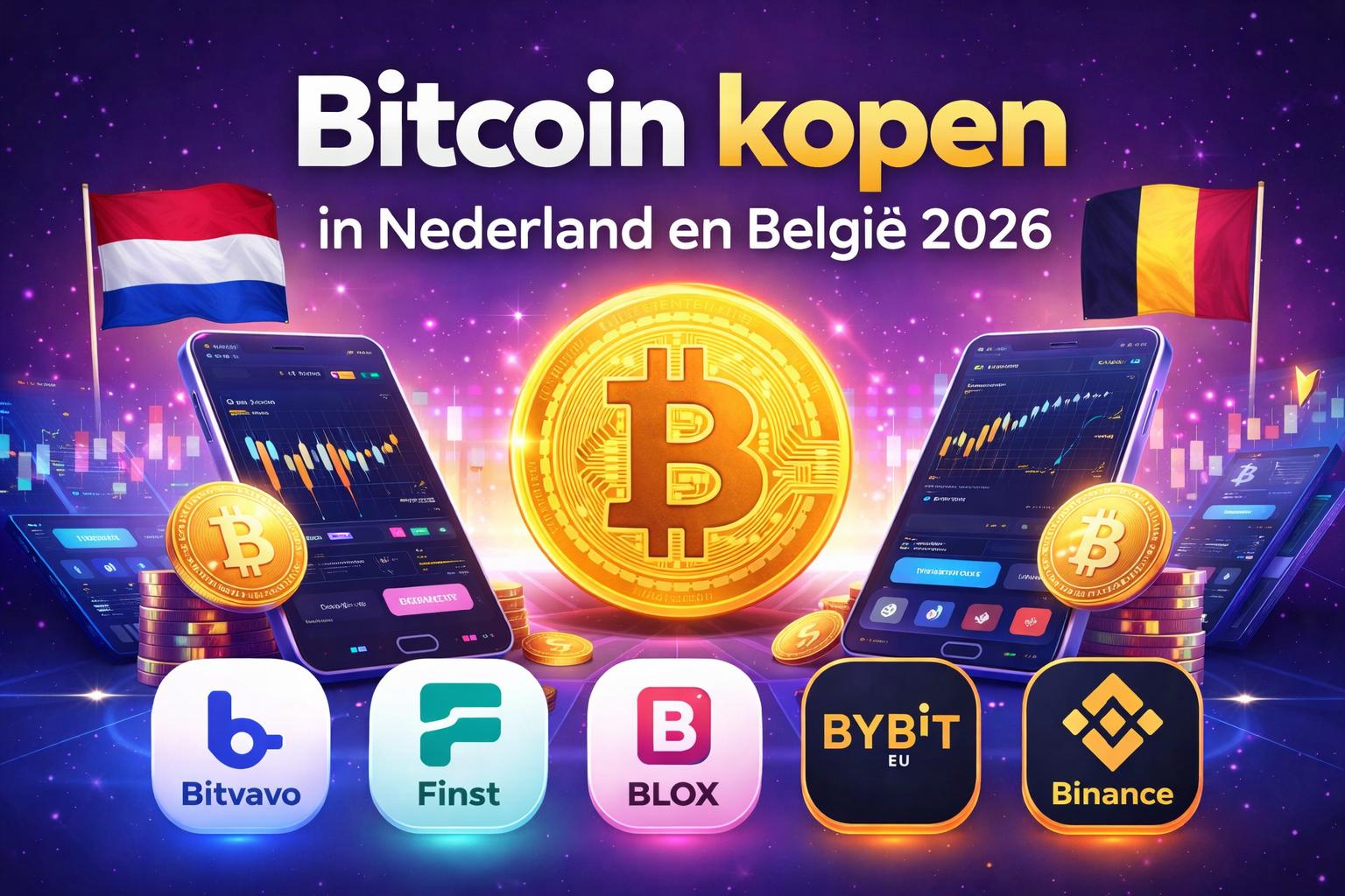 Bitcoin kopen in Nederland en België – crypto apps zoals Bitvavo, Finst, BLOX, Bybit en Binance